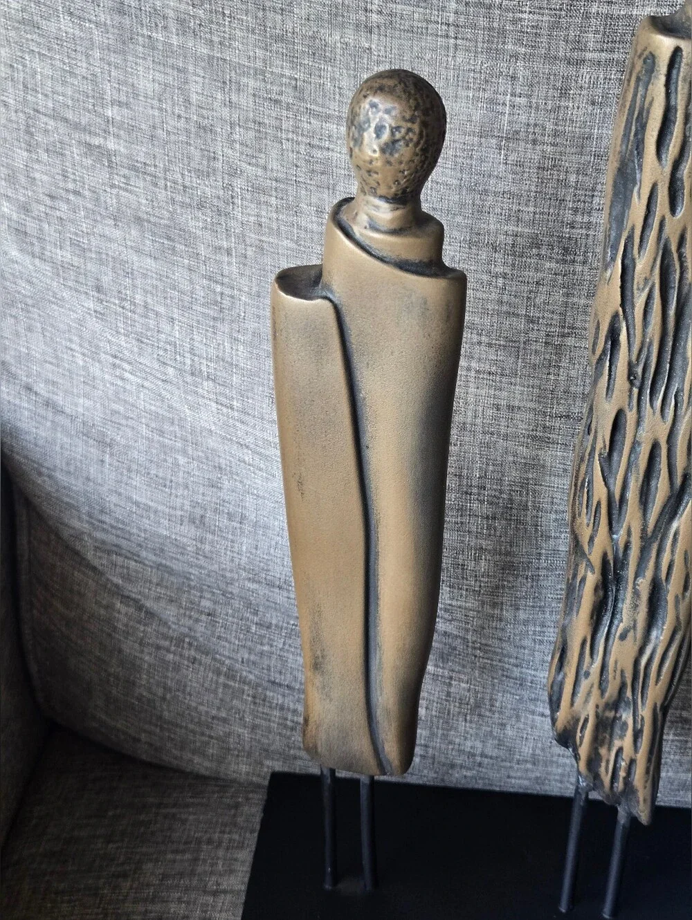 $429 Robed Monk Trio Sculpture By Phillips Collection Resin With Bronze Finish